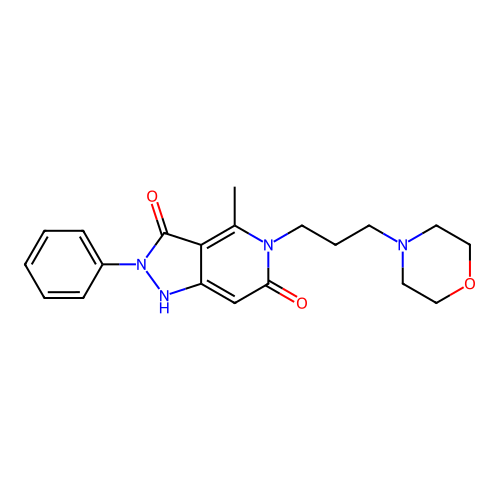 4-methyl-5-[3-(morpholin-4-yl)propyl]-2-phenyl-1H-pyrazolo[4,3-c]pyridine-3,6(2H,5H)-dione structure