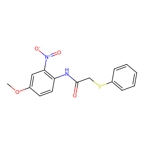 N-(4-methoxy-2-nitrophenyl)-2-phenylsulfanylacetamide structure