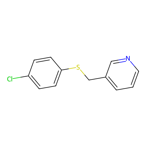 Pyridine, 3-[[(4-chlorophenyl)thio]methyl]- structure