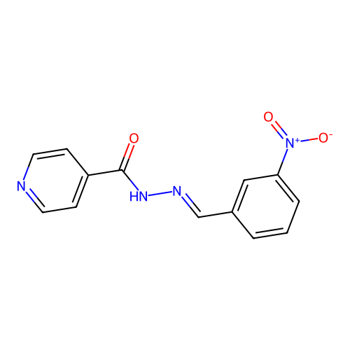 4-Pyridinecarboxylic (3-nitrobenzylidene)hydrazide structure