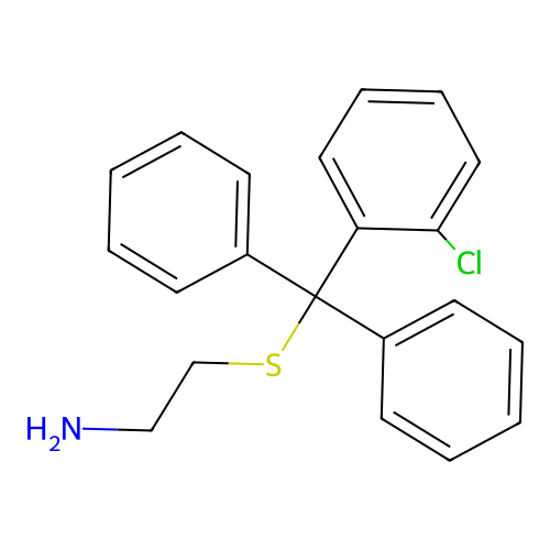 2-[[(2-Chlorophenyl)diphenylmethyl]thio]ethanamine structure