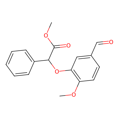 Methyl 2-(5-formyl-2-methoxyphenoxy)-2-phenylacetate structure