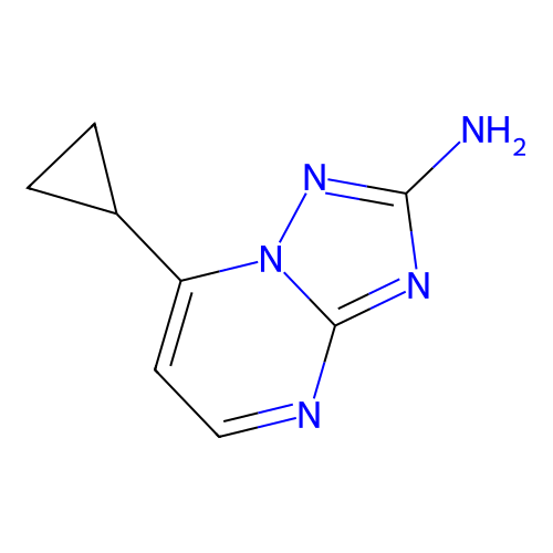 7-Cyclopropyl[1,2,4]triazolo[1,5-a]pyrimidin-2-amine structure