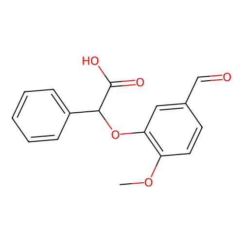 2-(5-Formyl-2-methoxyphenoxy)-2-phenylacetic acid structure