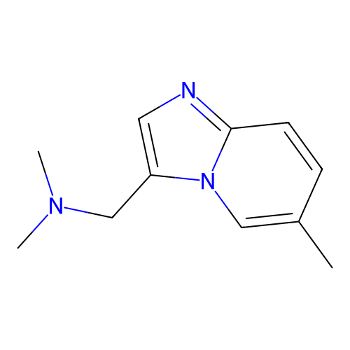 N,N-dimethyl-1-(6-methylimidazo[1,2-a]pyridin-3-yl)methanamine structure