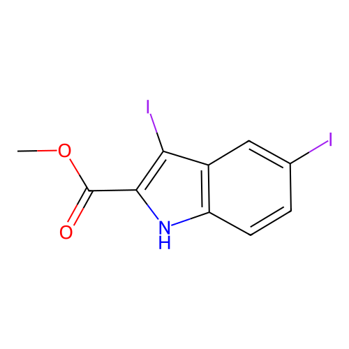 methyl 3,5-diiodo-1H-indole-2-carboxylate structure