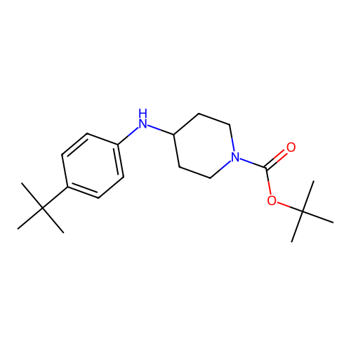 tert-butyl 4-[4-(tert-butyl)anilino]tetrahydro-1(2H)-pyridinecarboxylate structure