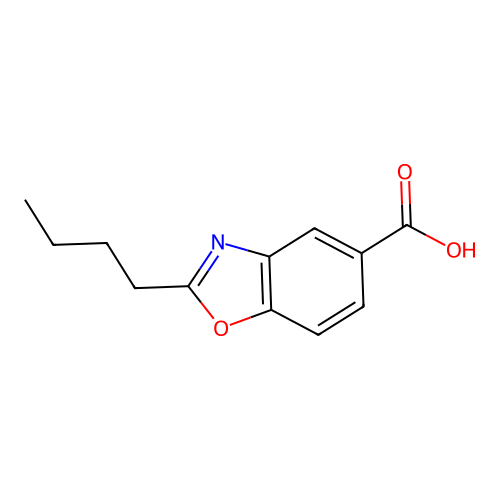 2-Butyl-1,3-benzoxazole-5-carboxylic acid structure