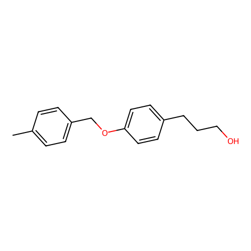 3-{4-[(4-Methylbenzyl)oxy]phenyl}-1-propanol structure