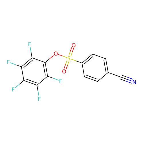 2,3,4,5,6-Pentafluorophenyl 4-cyanobenzenesulfonate structure