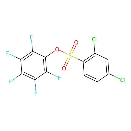 2,3,4,5,6-Pentafluorophenyl 2,4-dichlorobenzenesulfonate structure