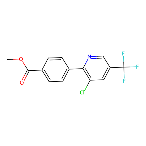 Methyl 4-[3-chloro-5-(trifluoromethyl)-2-pyridinyl]benzenecarboxylate structure