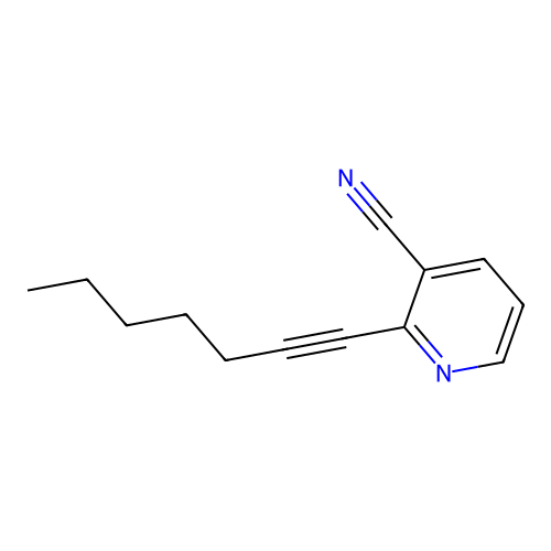 2-(1-Heptynyl)nicotinonitrile structure