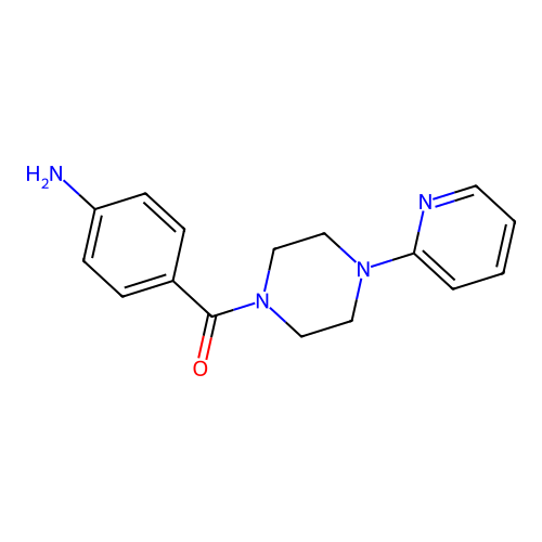 (4-Aminophenyl)[4-(2-pyridinyl)piperazino]methanone structure