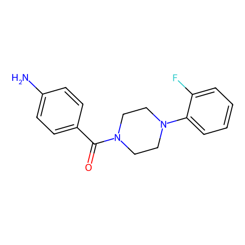 (4-Aminophenyl)[4-(2-fluorophenyl)piperazino]methanone structure