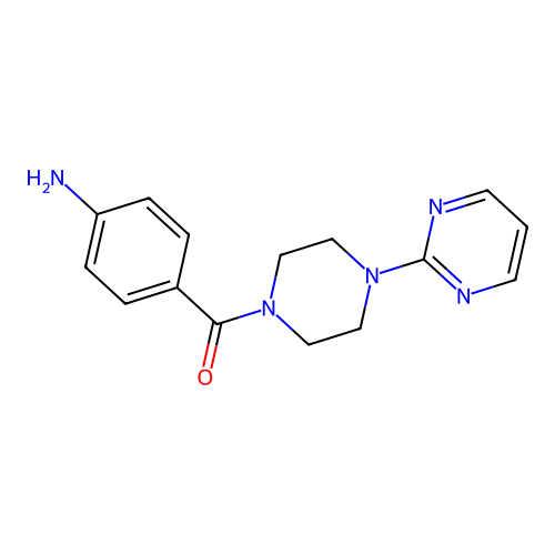 (4-Aminophenyl)[4-(2-pyrimidinyl)piperazino]-methanone structure