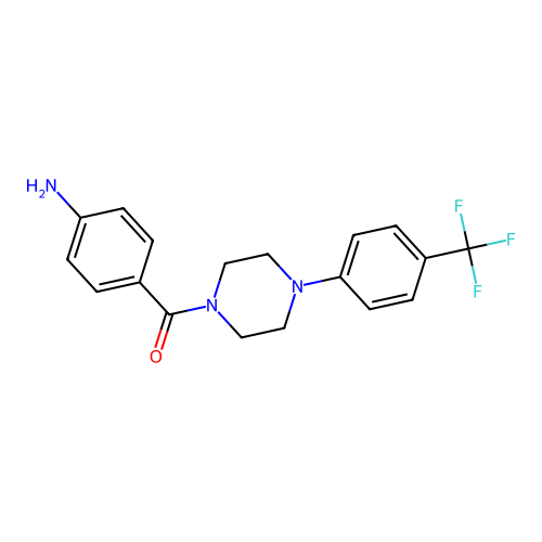(4-Aminophenyl){4-[4-(trifluoromethyl)phenyl]-piperazino}methanone structure