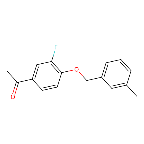 1-{3-Fluoro-4-[(3-methylbenzyl)oxy]phenyl}-1-ethanone structure