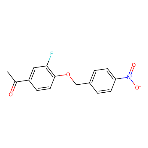 1-{3-Fluoro-4-[(4-nitrobenzyl)oxy]phenyl}-1-ethanone structure