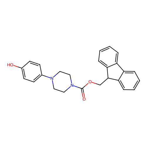 (9H-Fluoren-9-yl)methyl 4-(4-hydroxyphenyl)piperazine-1-carboxylate structure