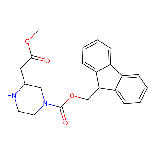 Methyl 4-Fmoc-piperazine-2-acetate structure