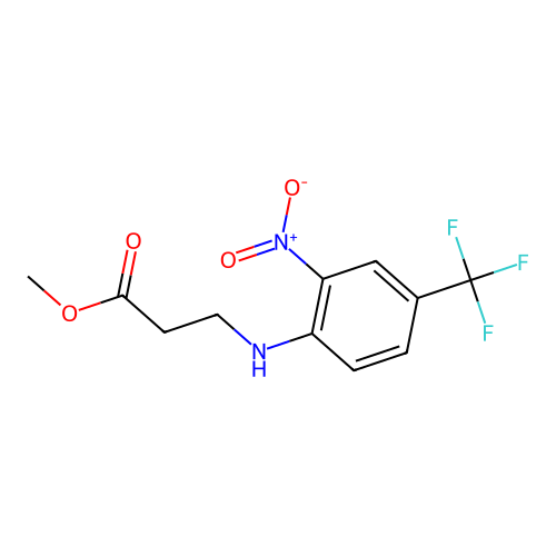 Methyl 3-((2-nitro-4-(trifluoromethyl)phenyl)amino)propanoate structure