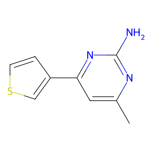 4-Methyl-6-(3-thienyl)-2-pyrimidinamine structure
