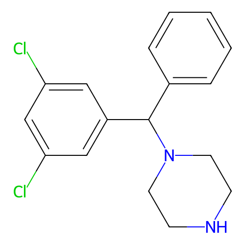 [(3,5-Dichlorophenyl)phenylmethyl]piperazine structure