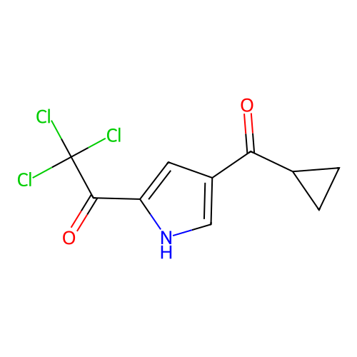 2,2,2-Trichloro-1-[4-(cyclopropylcarbonyl)-1H-pyrrol-2-yl]-1-ethanone structure