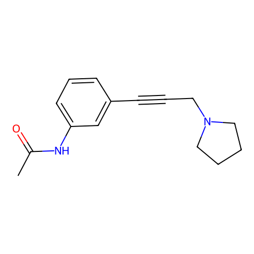 N-(3-(3-(Pyrrolidin-1-yl)prop-1-yn-1-yl)phenyl)acetamide structure