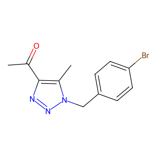 1-[1-[(4-Bromophenyl)methyl]-5-methyl-1H-1,2,3-triazol-4-yl]ethanone structure