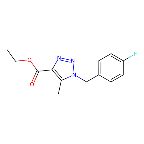 Ethyl 1-(4-fluorobenzyl)-5-methyl-1H-1,2,3-triazole-4-carboxylate structure