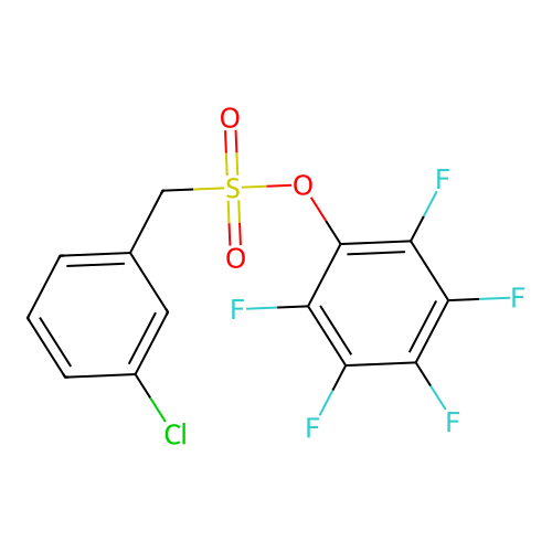 2,3,4,5,6-Pentafluorophenyl (3-chlorophenyl)methanesulfonate structure