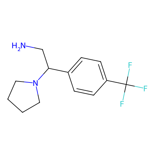 2-(Pyrrolidin-1-yl)-2-(4-(trifluoromethyl)phenyl)ethan-1-amine structure