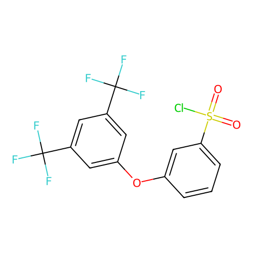 3-(3,5-Bis(trifluoromethyl)phenoxy)benzene-1-sulfonyl chloride structure