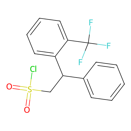 2-[2-(Trifluoromethyl)phenyl]-2-phenylethylsulfonyl chloride structure