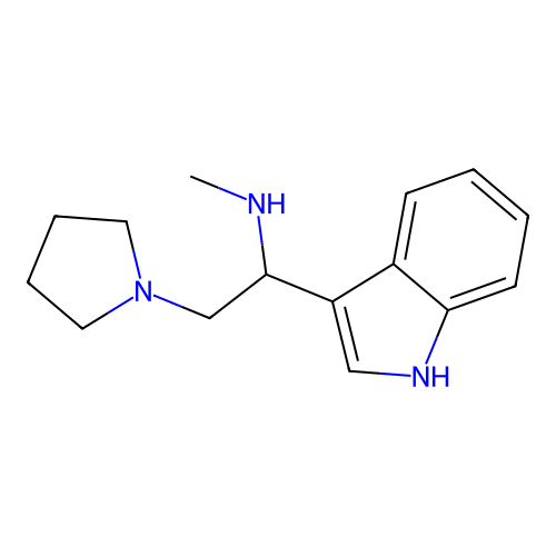 [1-(1H-Indol-3-yl)-2-pyrrolidin-1-yl-ethyl]-methyl-amine structure