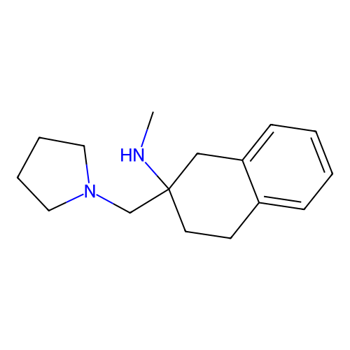 Methyl-(2-pyrrolidin-1-ylmethyl-1,2,3,4-tetrahydro-naphthalen-2-yl)-amine structure