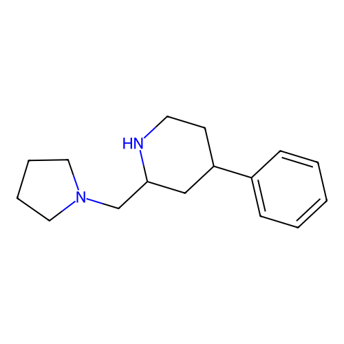 4-Phenyl-2-pyrrolidin-1-ylmethyl-piperidine structure