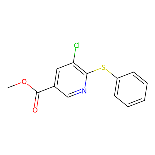 Methyl 5-chloro-6-(phenylsulfanyl)nicotinate structure