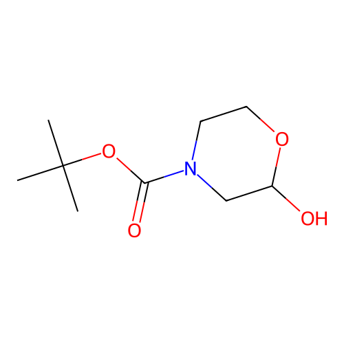 Tert-butyl 2-hydroxymorpholine-4-carboxylate structure