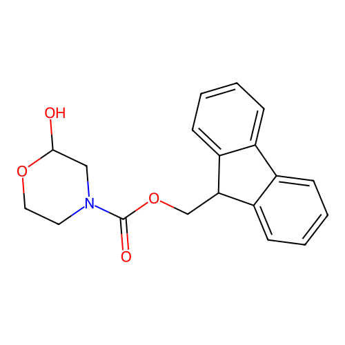 (9H-fluoren-9-yl)methyl 2-hydroxymorpholine-4-carboxylate structure