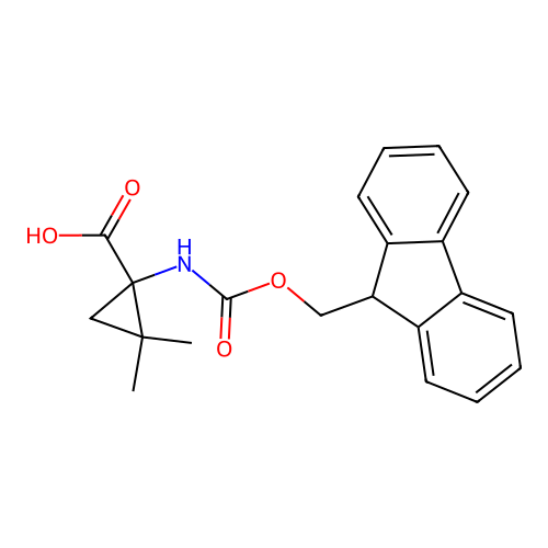1-({[(9h-fluoren-9-yl)methoxy]carbonyl}amino)-2,2-dimethylcyclopropane-1-carboxylic acid structure
