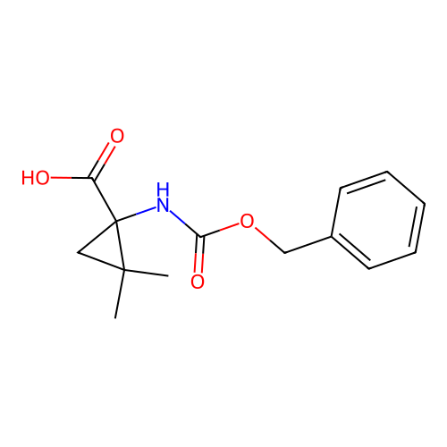 1-{[(Benzyloxy)carbonyl]amino}-2,2-dimethylcyclopropane-1-carboxylic acid structure