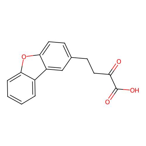 4-Dibenzofuran-2-yl-2-oxobutanoic acid structure