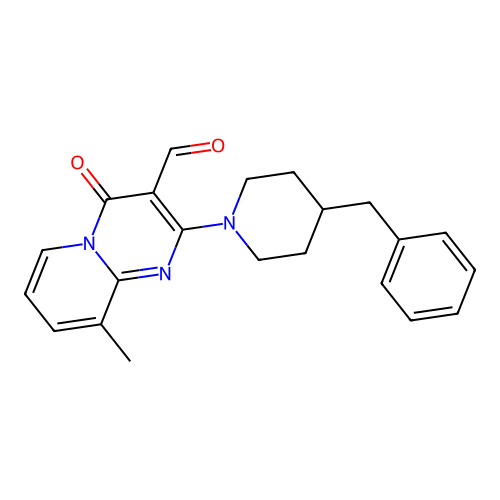2-(4-benzylpiperidin-1-yl)-9-methyl-4-oxo-4H-pyrido[1,2-a]pyrimidine-3-carbaldehyde structure
