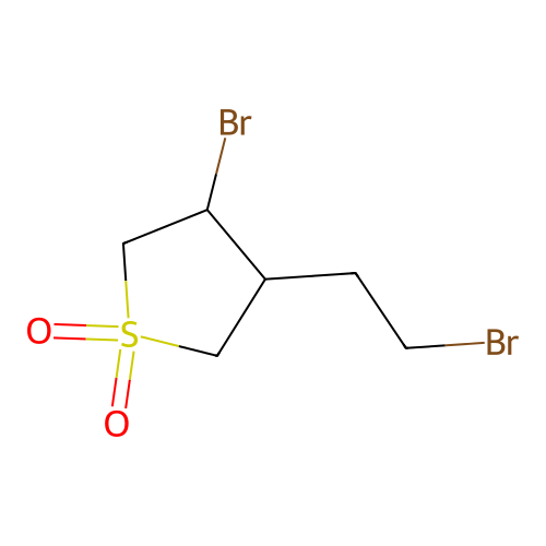 Thiophene, 3-bromo-4-(2-bromoethyl)tetrahydro-, 1,1-dioxide structure