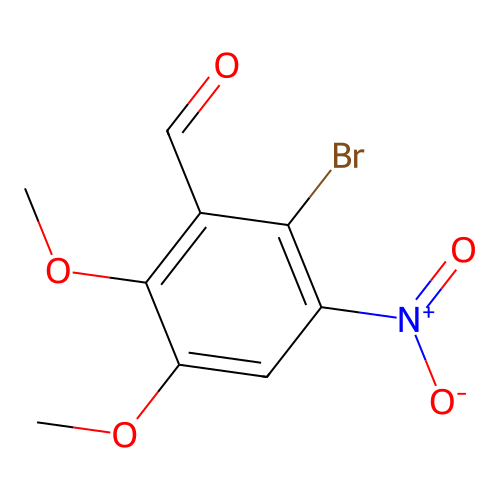 2-Bromo-5,6-dimethoxy-3-nitrobenzaldehyde structure