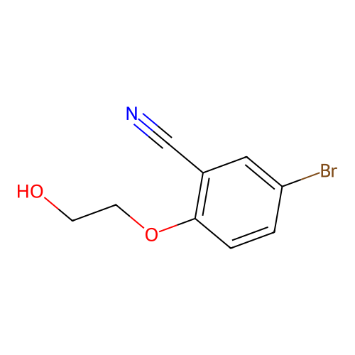 5-Bromo-2-(2-hydroxyethoxy)-benzonitrile structure