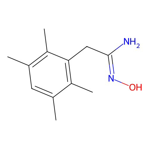 N-Hydroxy-2-(2,3,5,6-tetramethyl-phenyl)-acetamidine structure